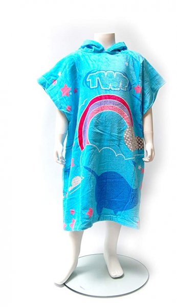 TWF Children's Kids Towel Poncho Rainbow