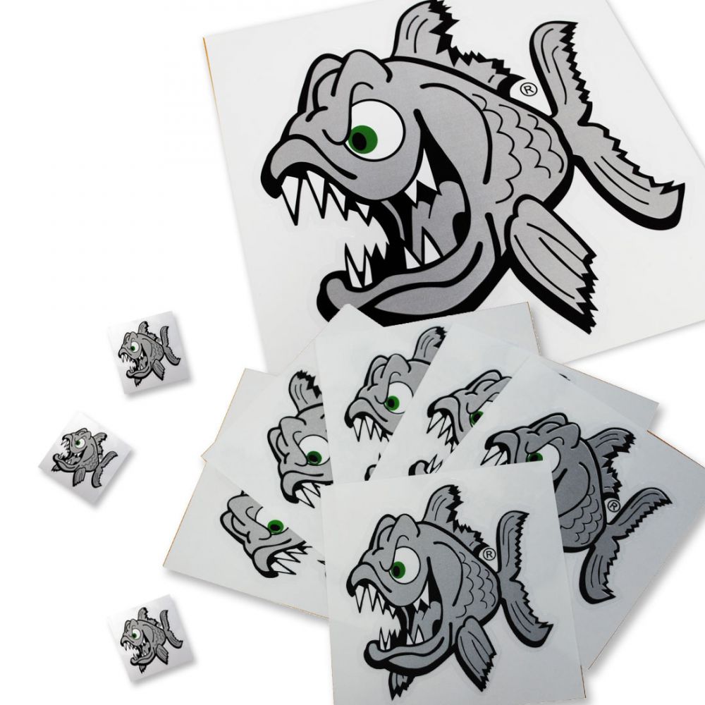 Pyranha Angry fish stickers