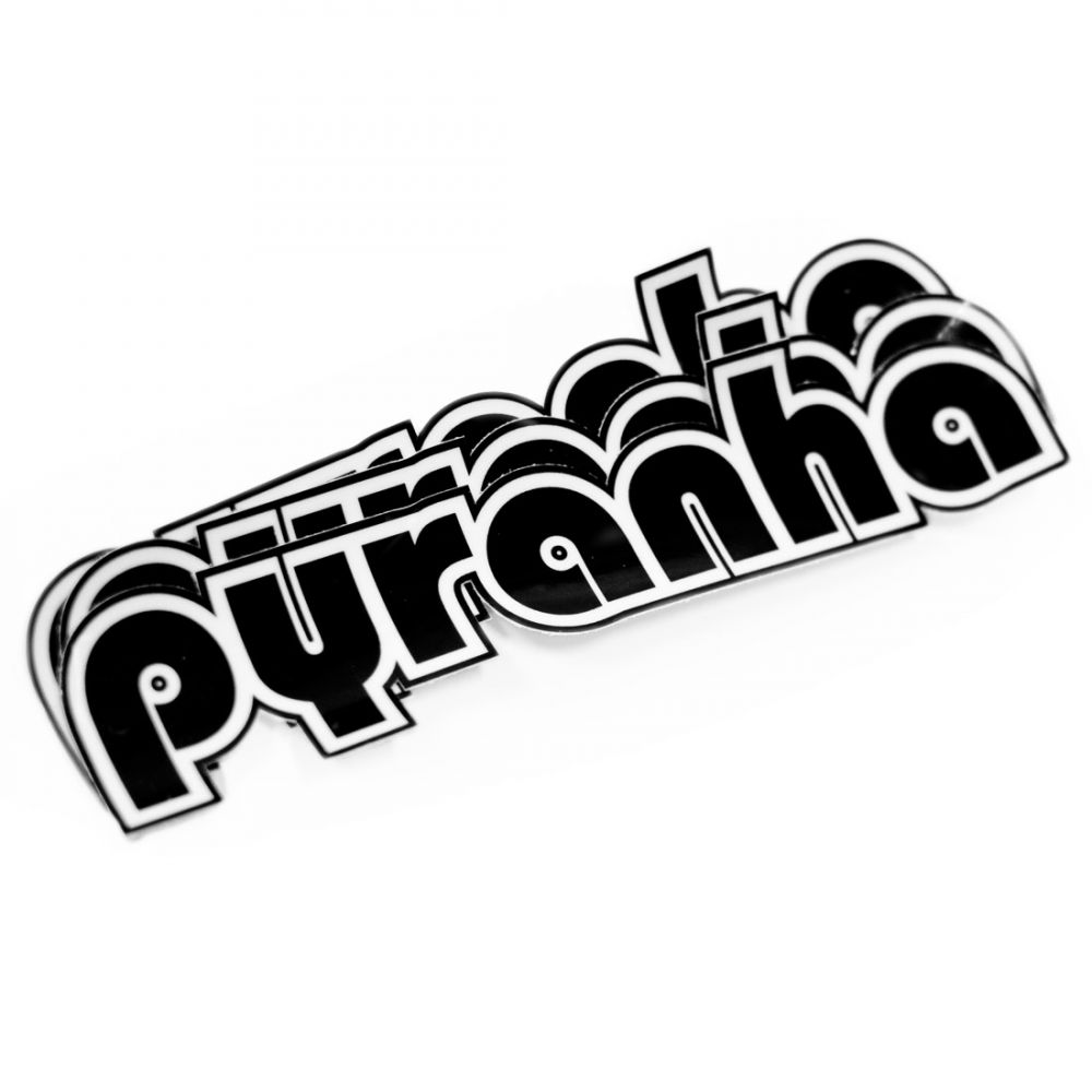 Pyranha Text Logo sticker Medium