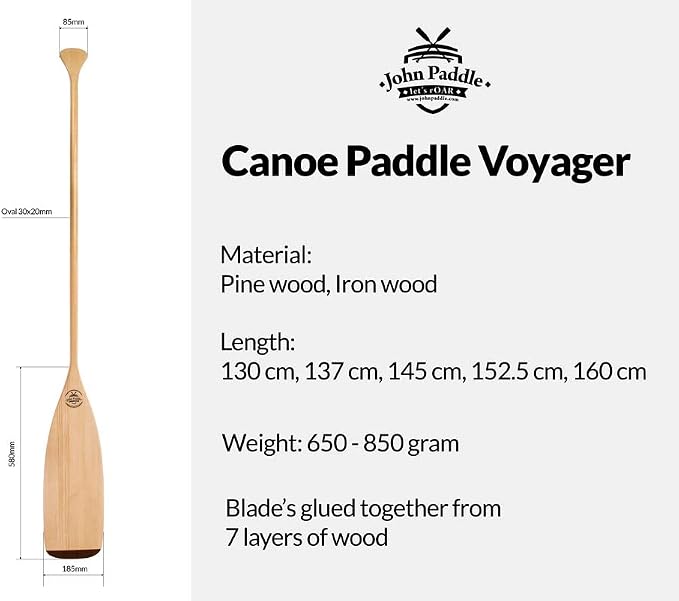 John Paddle Canoe Voyager Paddle 152.5