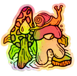 IR Merry Mushroom Sticker