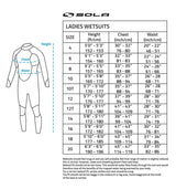 Sola Ladies School suit 5mm wetsuit *